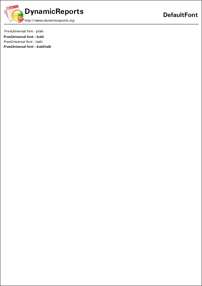 Default Font Dynamicreports 5 1 0 Documentation